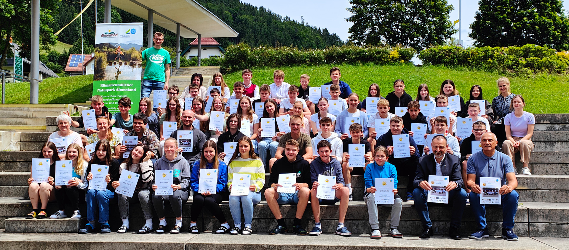 Abschussfeier Gruppenfoto Solarcamp Passail